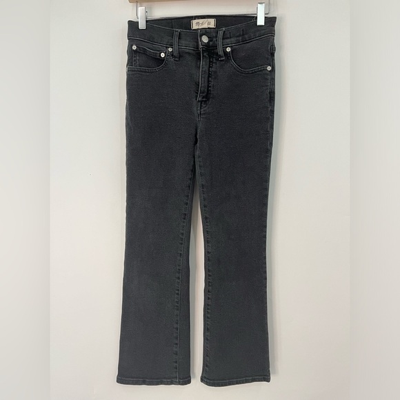 Madewell 27x26 Cali Demi-Boot Jeans in Starkey Wash 0357 faded black high rise - Picture 2 of 10